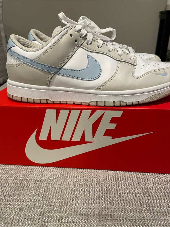 Nike Shoes - Nike Dunk Low Sneakers White Light Blue Gray